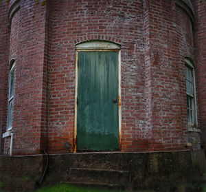 Close-up of abandoned building