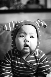 Close-up portrait of cute boy