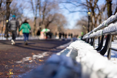 Snow in central park, new york