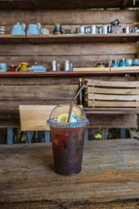 Close-up of drink on table