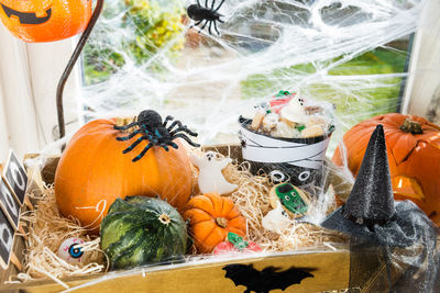 Close-up of pumpkin pumpkins during halloween