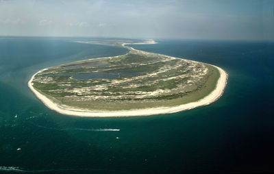 High angle view of sea