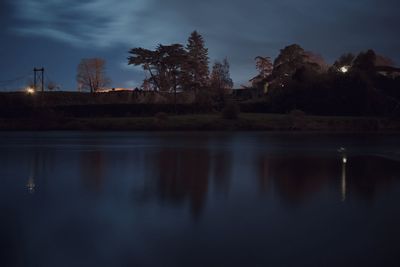 Reflection of trees on water