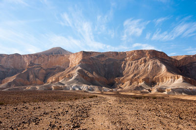 Scenic view of desert against sky