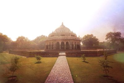 Ancient temple against sky