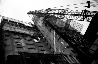 Low angle view of construction site