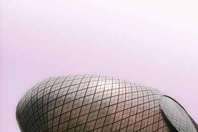 Low angle view of modern building against clear sky