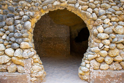 Stone wall of old building