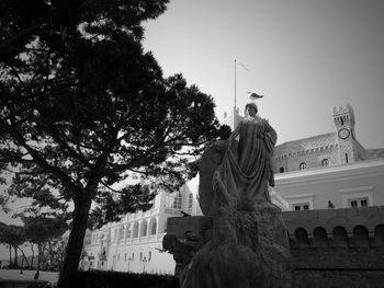 Low angle view of statue