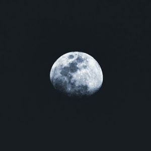 Close-up of moon against sky at night