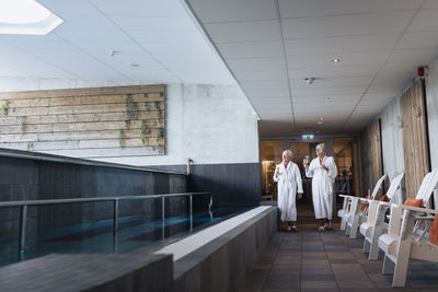 Senior women relaxing in spa