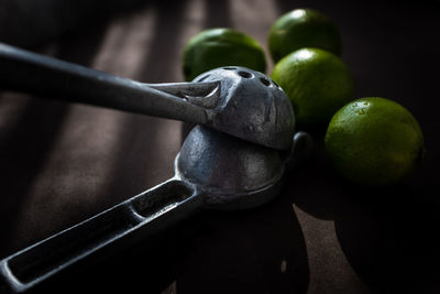 High angle view of fruit on table