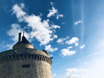 Low angle view of historic building against sky