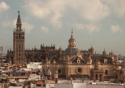 View of cathedral against cloudy sky