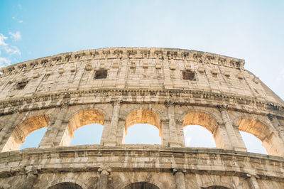 Low angle view of coliseum