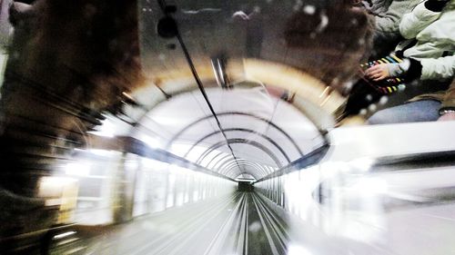 Blurred motion of tunnel