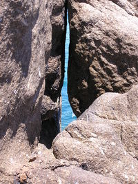 Rocks in sea