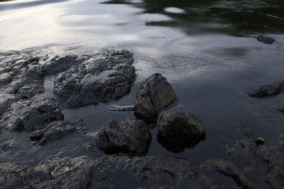 Rocks in sea