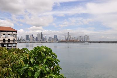 Scenic view of cityscape against sky