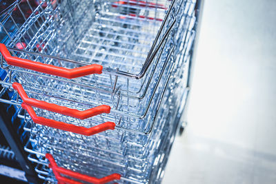 Close-up of shopping baskets