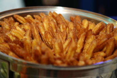 Close-up of noodles in bowl