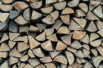 Full frame shot of logs