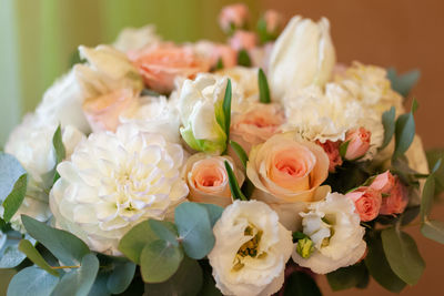 Close-up of rose bouquet