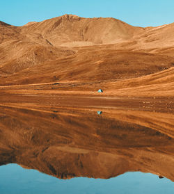 Scenic view of desert against sky