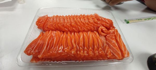 Close-up of hand holding bread in plate
