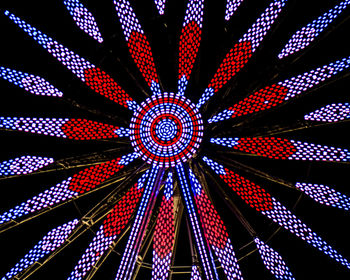 Low angle view of colorful lights