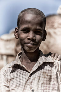 Close-up portrait of boy