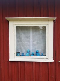 Closed window of building