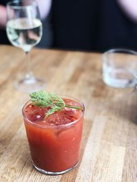 Close-up of drink on table