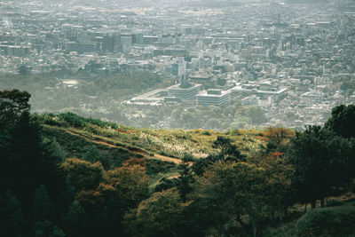 High angle view of cityscape