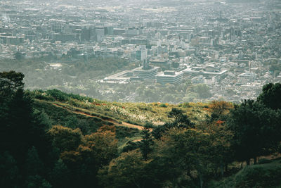 High angle view of cityscape