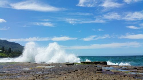 Scenic view of sea against sky