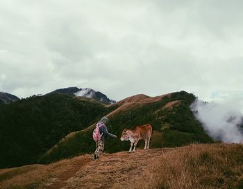 Man on mountain