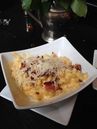 Close-up of pasta in plate