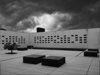 View of building against cloudy sky