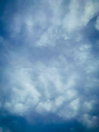 Low angle view of cloudy sky