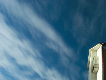 Low angle view of blue sky