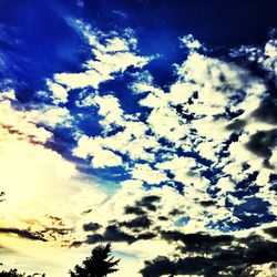 Low angle view of cloudy sky