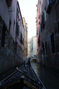 Canal amidst buildings against sky in city