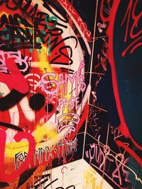 Full frame shot of graffiti on wall
