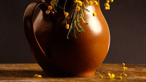 Close-up of pumpkin on table