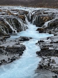 Scenic view of waterfall