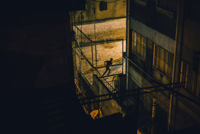 People in front of building
