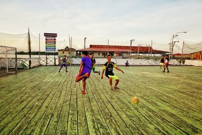 People playing with ball