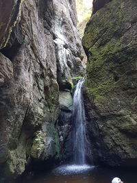 Scenic view of waterfall