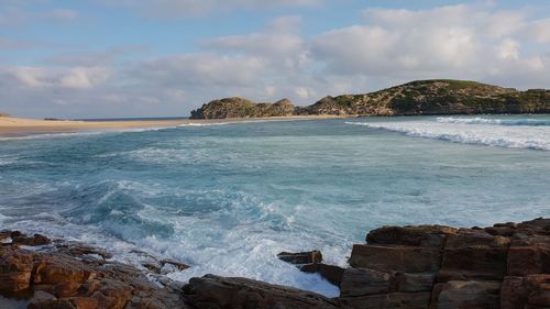 Scenic view of sea against sky